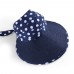 Polka Dot  Straw Visor Hat Summer Sun Beach Foldable Roll Up Wide Brim Cap   eb-79794744